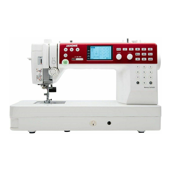 Janome Memory Craft 6650 Gebrauchsanleitung
