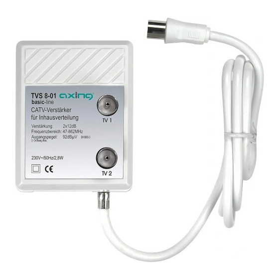 axing TVS 8-01 basic-line Betriebsanleitung