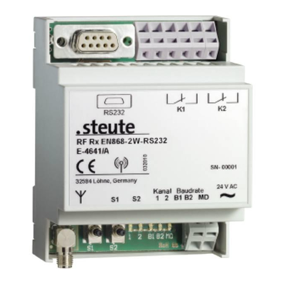 steute RF Rx EN868-2W Montageanleitung