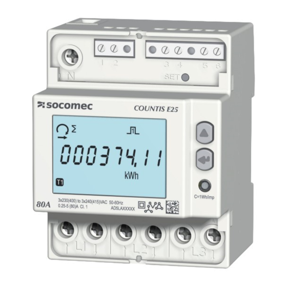 socomec COUNTIS E25 Bedienungsanleitung