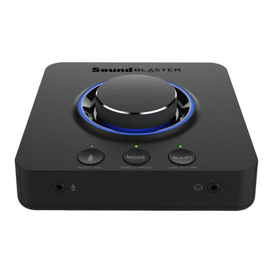 Creative Sound BLASTER X3 Bedienungsanleitung
