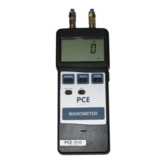 PCE Instruments 910 Bedienungsanleitung
