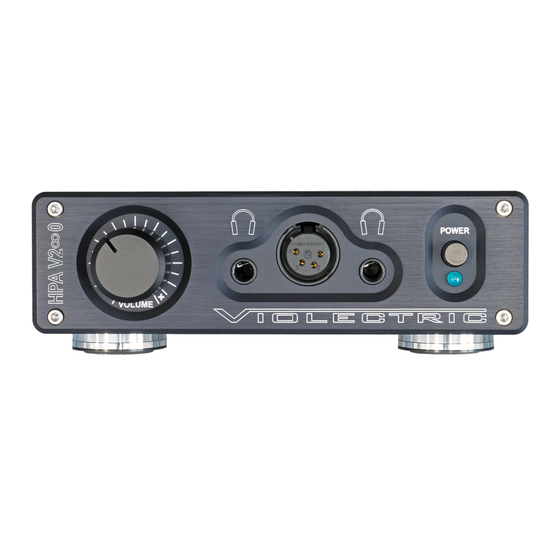 Violectric HPA V280 Bedienungsanleitung