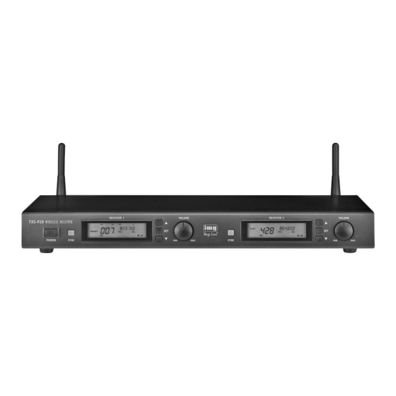 IMG STAGELINE TXS-920 Bedienungsanleitung