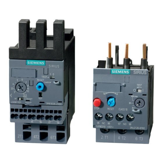 Siemens SIRIUS 3RU2 Gerätehandbuch
