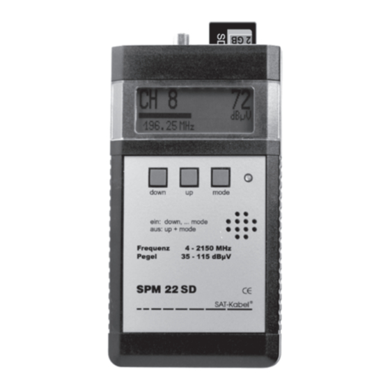 SAT-Kabel SPM 22 SD Bedienungsanleitung