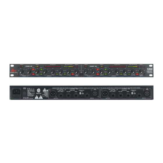 dbx 1066 Bedienungsanleitung