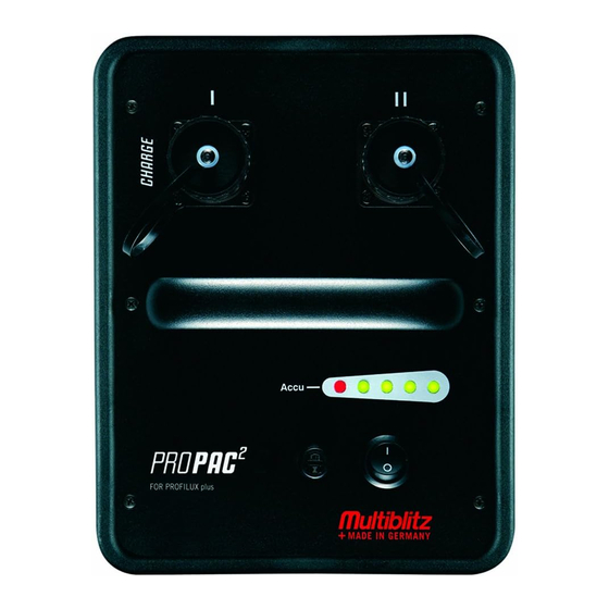 Multiblitz PROPAC-1 Bedienungsanleitung