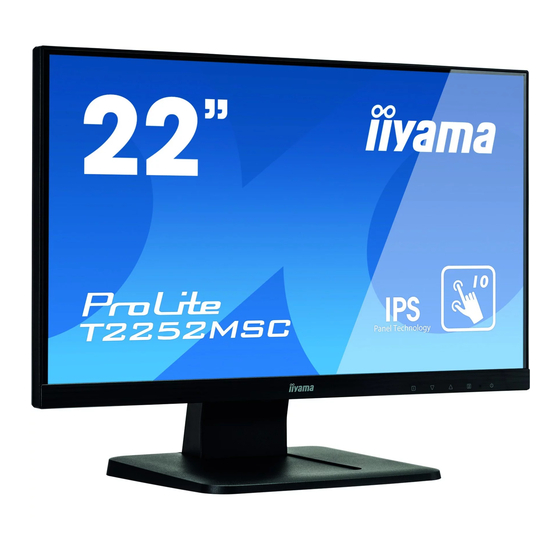 iiyama Proline T2252MSC Bedienungsanleitung