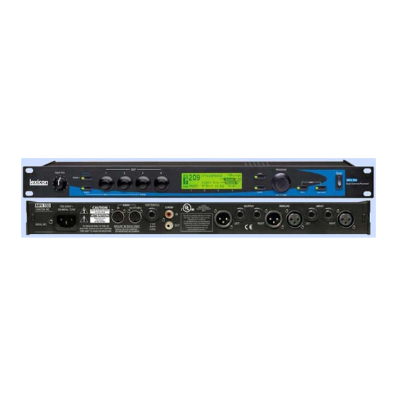 Lexicon MPX 550 Bedienungsanleitung