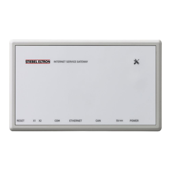 STIEBEL ELTRON ISG web Bedienung Und Installation