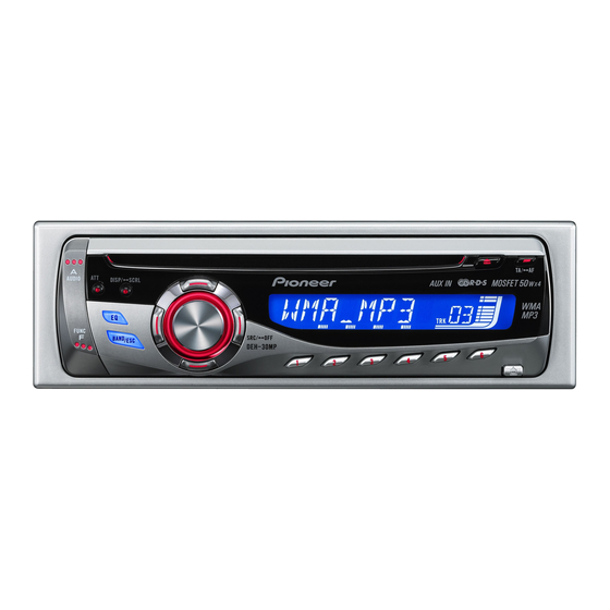 Pioneer DEH-30MP Installationsanleitung