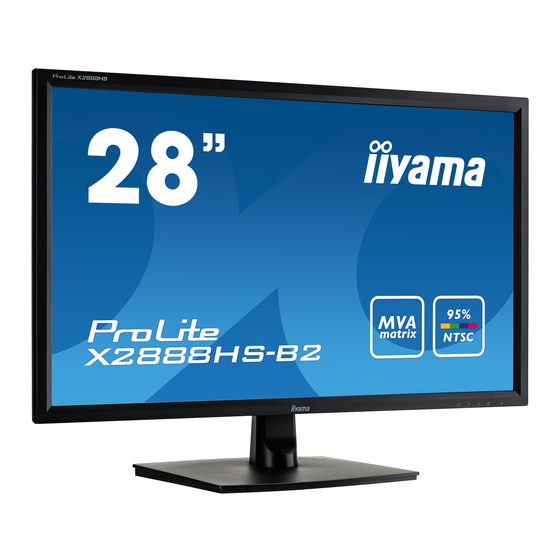 iiyama Prolite X2888HS Bedienungsanleitung