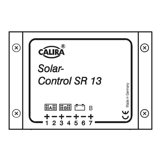 Calira SR 13 Betriebsanleitung