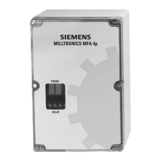 Siemens Milltronics MFA 4p Betriebsanleitung