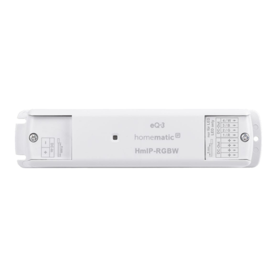 eQ-3 homematic IP HmIP-RGBW Installations- Und Bedienungsanleitung