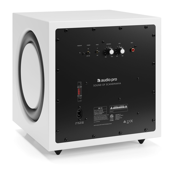 Audio Pro SW-10 Bedienungsanleitung