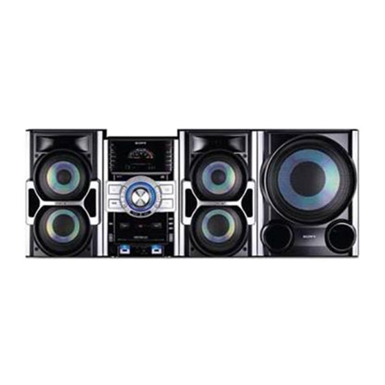 Sony MHC-GTZ5 Bedienungsanleitung