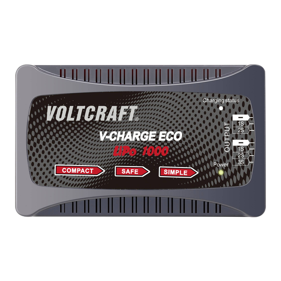 VOLTCRAFT V-CHARGE ECO LIPO 1000 Bedienungsanleitung