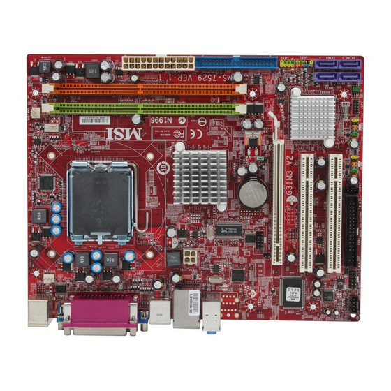 MSI G31M3-Serie Bedienungsanleitung