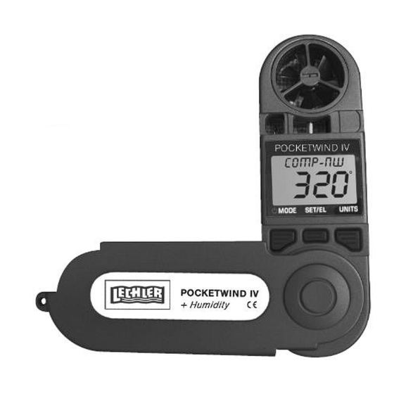 Lechler POCKETWIND IV Bedienungsanleitung