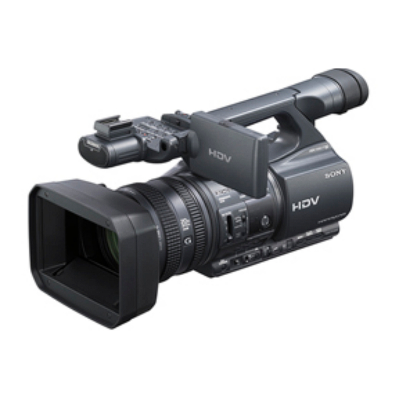 Sony HDR-FX1000E Technischer Handbuch