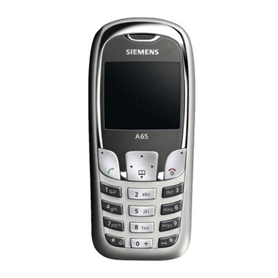 Siemens A65 Kurzanleitung