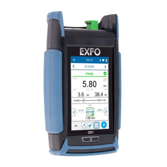 EXFO OX1 Optical Explorer Handbücher