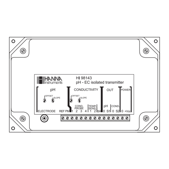 Hanna Instruments HI 98143 Bedienungsanleitung
