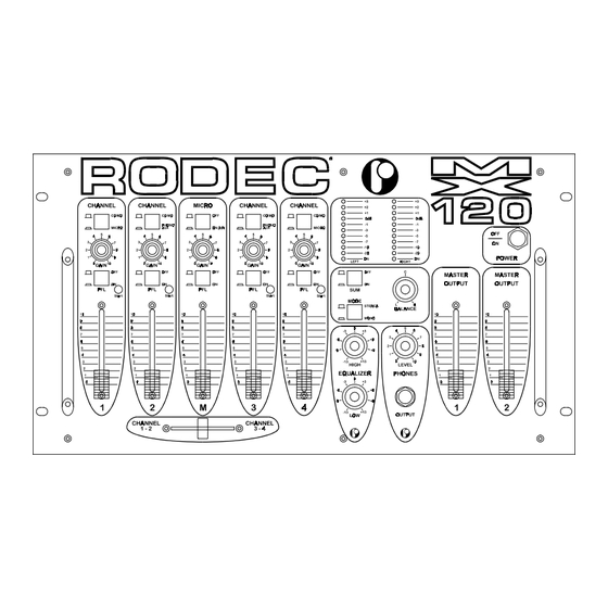 Rodec MX126 Bedienungsanleitung
