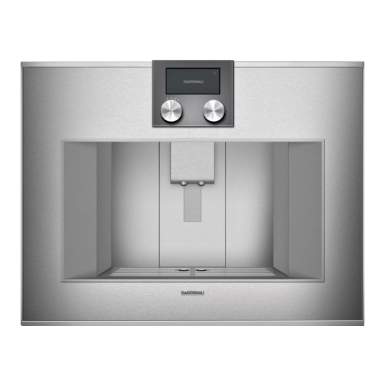 Gaggenau CM 450 Kurzanleitung