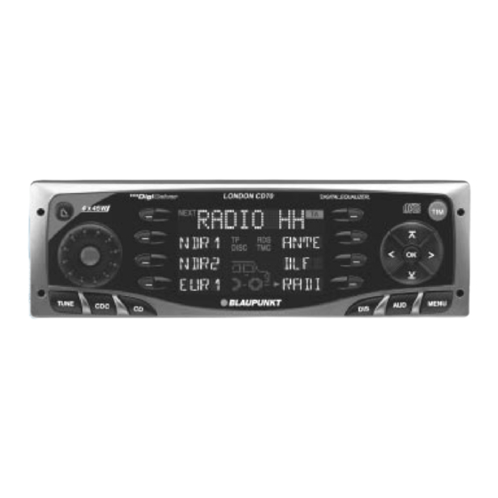 Blaupunkt london cd70 Einbauanleitung