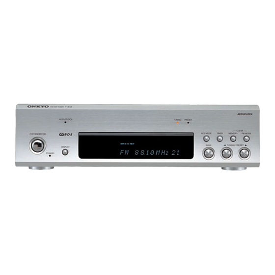 Onkyo T-433 Bedienungsanleitung