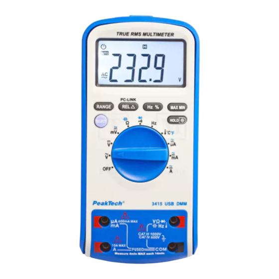 PCE Instruments PKT-3415 Bedienungsanleitung