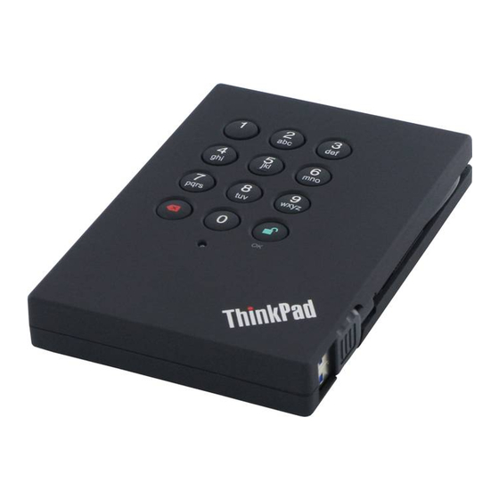 Lenovo ThinkPad USB Portable Secure Hard Drive Handbuch