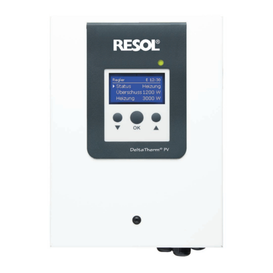 Resol DeltaTherm PV Handbücher