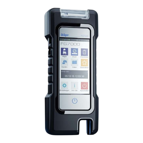 Dräger FG7000 Kurzbedienungsanleitung