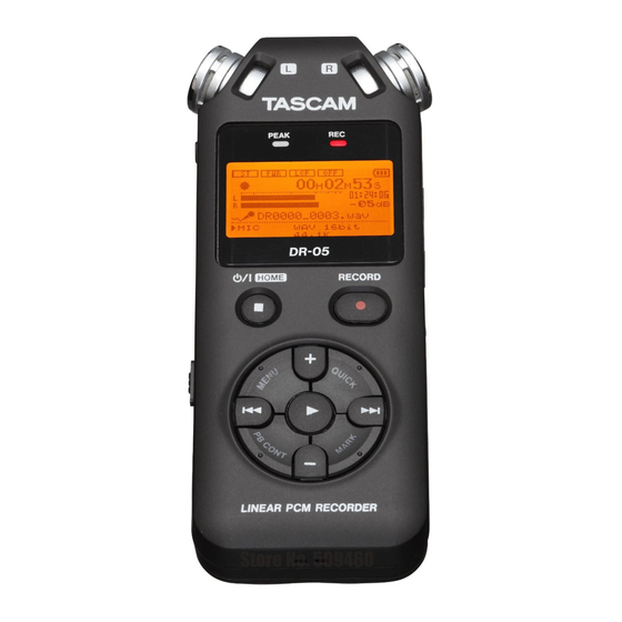 Tascam DR-05 Bedienungsanleitung