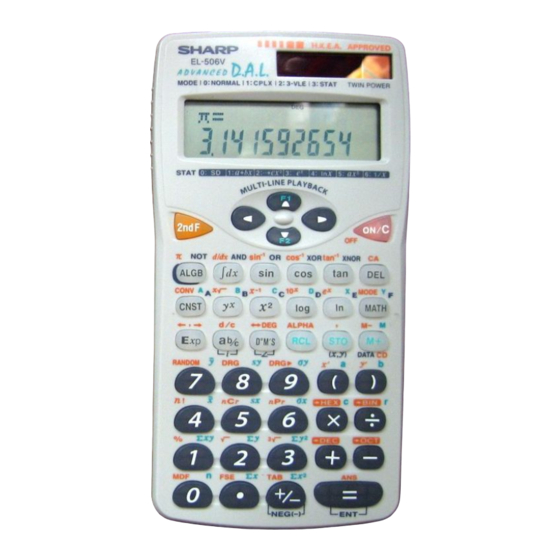 Sharp EL-506V Bedienungsanleitung