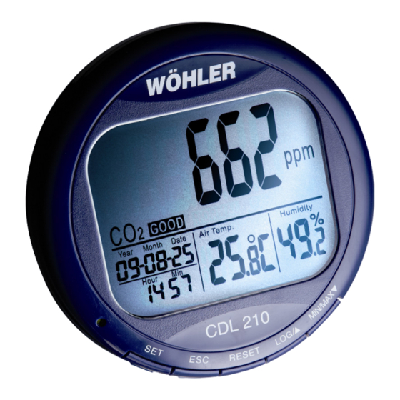 Wohler CDL 210 Bedienungsanleitung