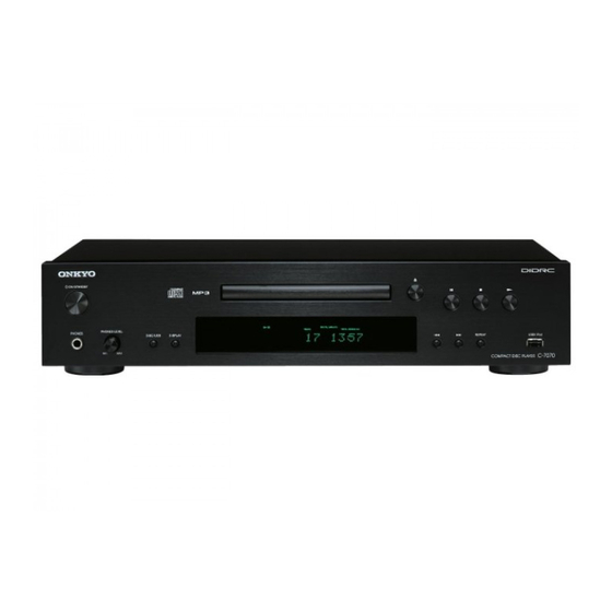 Onkyo C-7070 Bedienungsanleitung