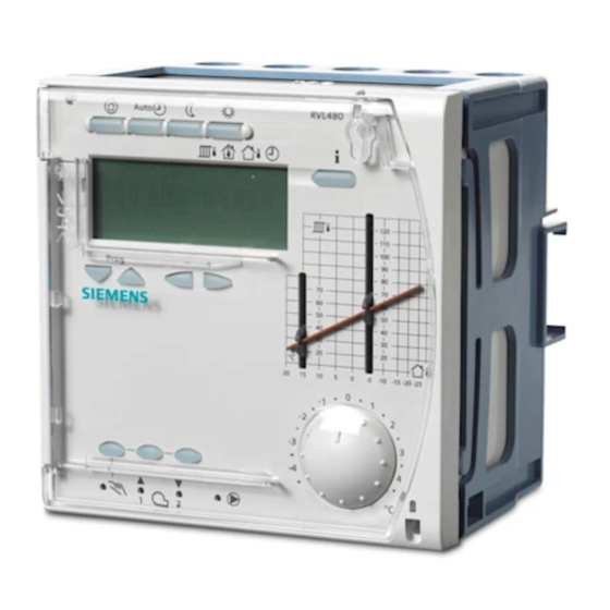 Siemens RVL480 Bedienungsanleitung