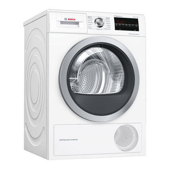 Bosch WTW854H2 Gebrauchs- Und Aufstellanleitung