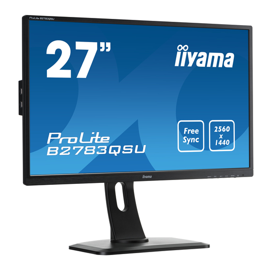 iiyama ProLite B2783QSU Bedienungsanleitung