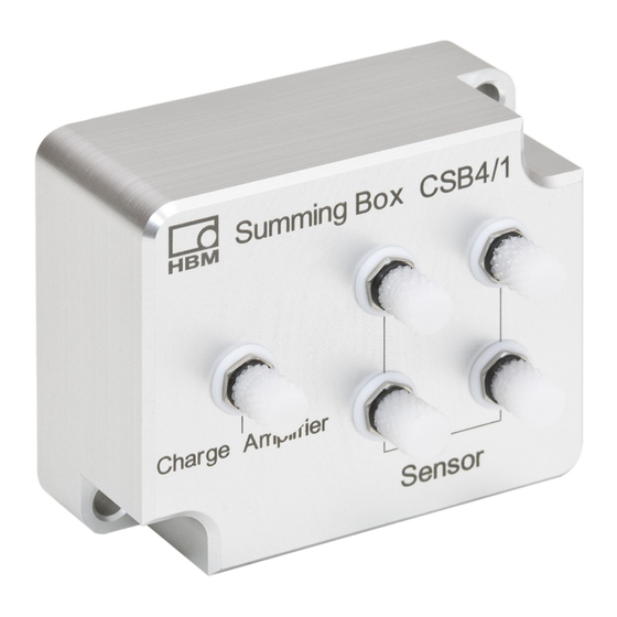 HBM CSB4/1 Bedienungsanleitung