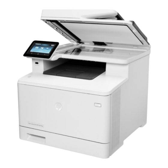 HP Color LaserJet Pro M477 Handbuch Für Die Inbetriebnahme