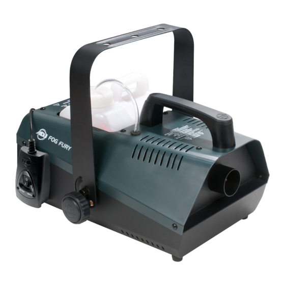 ADJ Fog Fury 2000 Bedienungsanleitung