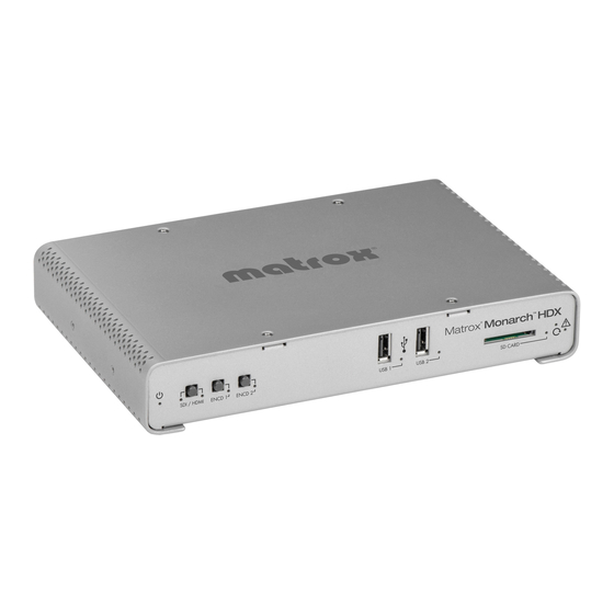 Matrox Monarch HDX Benutzerhandbuch