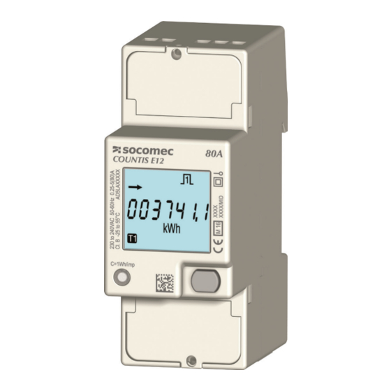 socomec COUNTIS E11 Bedienungsanleitung