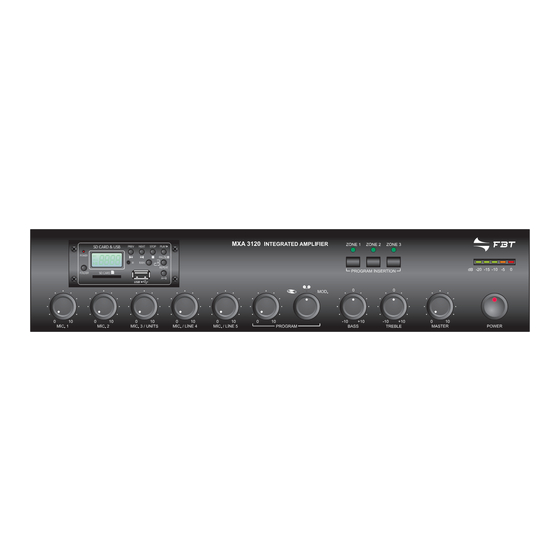 Fbt MXA 3120 Gebrauchsanleitung